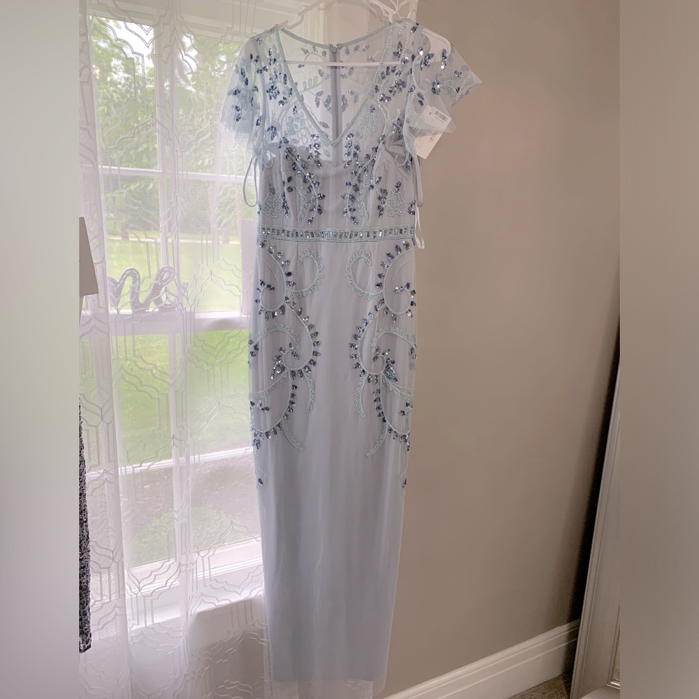 Adrianna  Papell Blue sequin Gown